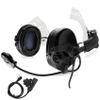 COMBATGEAR Tactical Headset with ARC Rail Adapter Ear Defender Airsoft Headphone Come with K 2 pin Push to Talk (Black) view 1