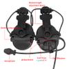 COMBATGEAR Tactical Headset with ARC Rail Adapter Ear Defender Airsoft Headphone Come with K 2 pin Push to Talk (Black) view 2