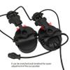 COMBATGEAR Tactical Headset with ARC Rail Adapter Ear Defender Airsoft Headphone Come with K 2 pin Push to Talk (Black) view 4