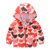 Toddler Boys Grils Autumn Jacket Print Kids Hooded Coat Zipper Windproof Baby Boys Snow Coat (Red, 3-4 Years) view 1