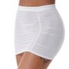 LiiYii Womens Translucent Skirts Bodycon Pencil Skirts Stretchy Shirring Ruched Skirts Nightwear White One Size view 2