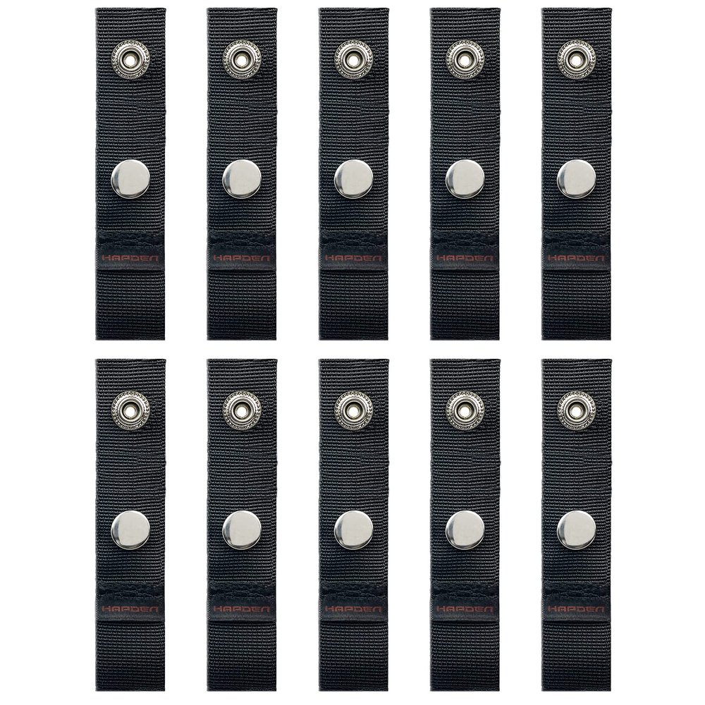 Boat Cover Snap Extender for Boat Canvas,Boat Cover Extensions,Black,Extension Sizes from 2" - Built in Finger Loops,10 Packs