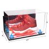 Better Display Cases Acrylic Large Shoe Display Case for Basketball Shoe Soccer Cleat Football Cleat with Mirror Case, Light Blue Risers, Wall Mount and Mirror Base (V11/A013) view 2