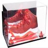 Better Display Cases Acrylic Large Shoe Display Case for Basketball Shoe Soccer Cleat Football Cleat with Mirror Case, Red Risers, Wall Mount and Mirror Base (V11/A013) view 1