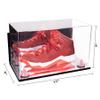Better Display Cases Acrylic Large Shoe Display Case for Basketball Shoe Soccer Cleat Football Cleat with Mirror Case, Pink Risers, Wall Mount and Mirror Base (V11/A013) view 2