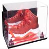Better Display Cases Acrylic Large Shoe Display Case for Basketball Shoe Soccer Cleat Football Cleat with Mirror Case, Purple Risers, Wall Mount and Mirror Base (V11/A013) view 1