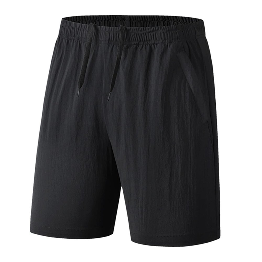 Men Shorts Solid Quick Dry Shorts Mens Summer Breathable Sportswear Jogger Large Board Beach Shorts,Black,3XL