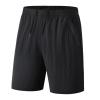 Men Shorts Solid Quick Dry Shorts Mens Summer Breathable Sportswear Jogger Large Board Beach Shorts,Black,3XL view 1