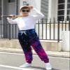 Little Boys Cool Pants with Drawstring 3D Printed Purple Flaming Fire Sweatpants for Girls Size 10 12 Spring Novelty Purple Flame Smoke Joggers 11 13 Years Old Youth Exercise Active Home Party Clothes view 2