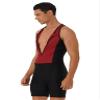 TSSOE Sun Protection Swimsuit for Men Short Sleeve Rash Guard Wetsuit One-Piece Swim Surfing Suit Red X-Large view 4