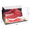 Better Display Cases Acrylic Large Shoe Display Case for Basketball Shoe Soccer Cleat Football Cleat with Mirror Case, Yellow Risers, Wall Mount and Mirror Base (V11/A013) view 2