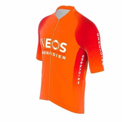 2022 Pro Team INEOSGRENADIER Orange Cycling Jersey for Men,Short Sleeve Quick Dry Bike Shirt (XL)