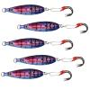 5pcs Fish WOW! 160g Fishing Flat Fall Vertical Jig Phantom Squid Trolling Mental Jigging Sea Baits with Two Assist Hooks Black Anchovy view 1