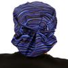 Sparkling EARTH Multiple Waves of Blue Banded Bouffant Ponytail Classic Surgical Style Scrub Working Cap - Made in The USA! view 2
