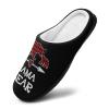 Red Plaid Buffalo Mama Bear Cotton Slippers Warm Indoor Soft Fuzzy Plush Non- Slip Slippers Winter House Shoes Suitable Mens 11-1244-45 view 3