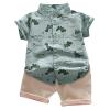 Baby T-shirt Set Cartoon Kids Dinosaur Outfits Boys Tops+Pants Toddler Boys 0-24 Months Old Baby Girl (Grey, 3-4 Years) view 1