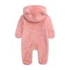 Fleece Jumpsuit Coat Hooded Romper Baby Boy Jacket Outerwear Girl Footed Girls Children Coats Winter (Pink, 3-6 Months) view 2