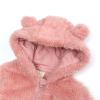 Fleece Jumpsuit Coat Hooded Romper Baby Boy Jacket Outerwear Girl Footed Girls Children Coats Winter (Pink, 3-6 Months) view 3