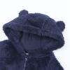 Fleece Jumpsuit Coat Hooded Romper Baby Boy Jacket Outerwear Girl Footed Girls Children Coats Winter (Navy, 9-12 Months) view 3