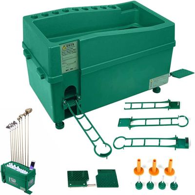 Golf Ball Dispenser,Green Powerless Automatic Tee Up Machine No Electricity Required Golf Ball Teeing Device Training Machine Golf Club Organizer for Golf Ball Game, Sports Gaming Clubs, Learning