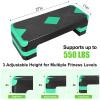 HaoKang Adjustabl Aerobic Stepper Fitness Step Platform Health Workout for Sports Training Black-Green view 2