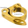 Bike Seatpost Clamp, Aluminum Bike Seat Clamp, Alloy Quick Release Seat Clamp for Road and Mountain Bicycle for XT-C68 31.8mm (Gold) view 4
