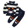 Bear Set Baby Boy Clothes Striped Kids Autumn Tops+Pants Winter Girl Outfits Boys Toddler Winter Outfits 5t (Navy, 120) view 1