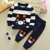 Bear Set Baby Boy Clothes Striped Kids Autumn Tops+Pants Winter Girl Outfits Boys Toddler Winter Outfits 5t (Navy, 120) view 3