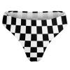 BAIKUTOUAN Black and White Checkerboard Women's Bikini Bottom Classic Briefs Casual Panty Sexy Cute Printed Underwear view 3