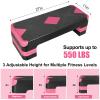 HaoKang Adjustabl Aerobic Stepper Fitness Step Platform Health Workout for Sports Training Black-Red view 2