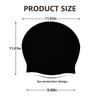 2 Pack YOGINGO Extra Large Swim Cap for Women and Men Adult Youth,Waterproof Silicone Swim Cap for Very Long Hair, Thick Curly Hair & Dreadlocks Braids Weaves Afro Hair (Black) view 2