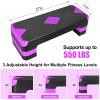 Adjustable Workout Aerobic Stepper in Fitness & Exercise Step Platform Trainer 3 settings adjustable height 4-6-8 view 2