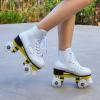 Ugboiu Roller Skates for Women and Men - Classic Double-Row Derby Skates With 4 Shiny Wheels for Indoor and Outdoor Use view 4