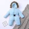 Outerwear Infant Snowsuit Jumpsuit Hooded Warm Girls Jacket Coat Romper Baby Girls Snow Toddler (Sky Blue, 12-18 Months) view 3