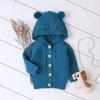 Sweater Girl Coat Warm Hooded Jacket Infant Baby Knit Boy Winter Outwear Girls Crazy Sweaters for (Blue, 18-24 Months) view 2
