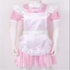Daenrui Men's Satin Shiny Sissy French Maid Cosplay Dress Lingerie Uniform Outfit Pajamas Nightwear Pink X-Large view 3