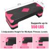 Adjustable Workout Aerobic Stepper in Fitness & Exercise Step Platform Trainer 3 settings adjustable height 4-6-8 view 2