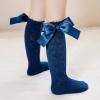 Stockings Princess Sock Baby Girls Socks Solid Kids Mid-Calf Length Knee-High Carbon Soldier Kids (Blue, 3-18 Months) view 3