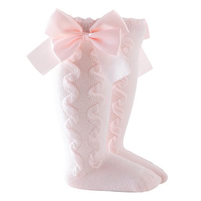 Stockings Princess Sock Baby Girls Socks Solid Kids Mid-Calf Length Knee-High Carbon Soldier Kids (Pink, 18-36 Months)