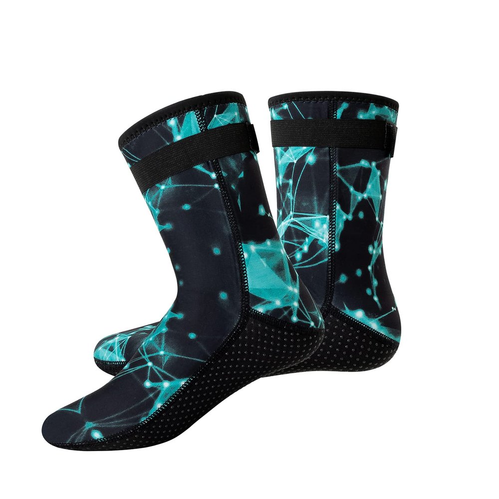 YDQUANI 3mm Neoprene Wetsuit Socks - Thermal Anti-Slip Diving Booties for Scuba, Swimming and Water Sports