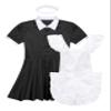Daenrui Men's Satin Shiny Sissy French Maid Cosplay Dress Lingerie Uniform Outfit Pajamas Nightwear Black X-Large view 3