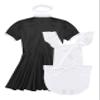 Daenrui Men's Satin Shiny Sissy French Maid Cosplay Dress Lingerie Uniform Outfit Pajamas Nightwear Black X-Large view 4