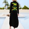 TAIZIYEAH Long Sleeved Shirt Dress Elegant Casual Long Dress Jamaica Flag Girls Summer Sunshine Beach Skirts for Womens 4XL view 2