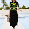 TAIZIYEAH Long Sleeved Shirt Dress Elegant Casual Long Dress Jamaica Flag Girls Summer Sunshine Beach Skirts for Womens 4XL view 3