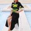 TAIZIYEAH Long Sleeved Shirt Dress Elegant Casual Long Dress Jamaica Flag Girls Summer Sunshine Beach Skirts for Womens 4XL view 4