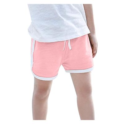 Solid Sports Athletic Kids Boy Workout Pants Shorts Baby Yoga Girl Running Girls Pants Girls Dance (Pink, 2-3 Years)