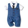 Jumpsuit Formal Boys Baby Gentleman Infant Clothes Button Romper Boys Outfits&Set Baby Boy Spring (Blue, 18-24 Months) view 1