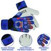 EFAH SPORTS Soccer Goalkeeper Gloves for Kids Boys Children Youth Football Goalie Gloves with Strong Grip Palms (Size 3, Blue/White) view 2