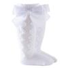 Stockings Princess Sock Baby Girls Socks Solid Kids Mid-Calf Length Knee-High Carbon Soldier Kids (White, 3-18 Months) view 1