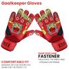 EFAH SPORTS Soccer Goalkeeper Gloves for Kids Boys Children Youth Football Goalie Gloves with Strong Grip Palms (Size 5, Red/F.Yellow) view 3